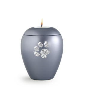Schitterende urn met swarovski pootje