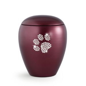 Parelmoer urn van keramiek