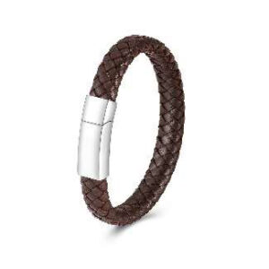 As Armband Leer ovaal Bruin