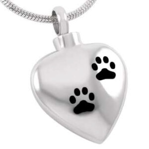 As Hanger Hart met 2 pootjes inclusief bolletjes ketting